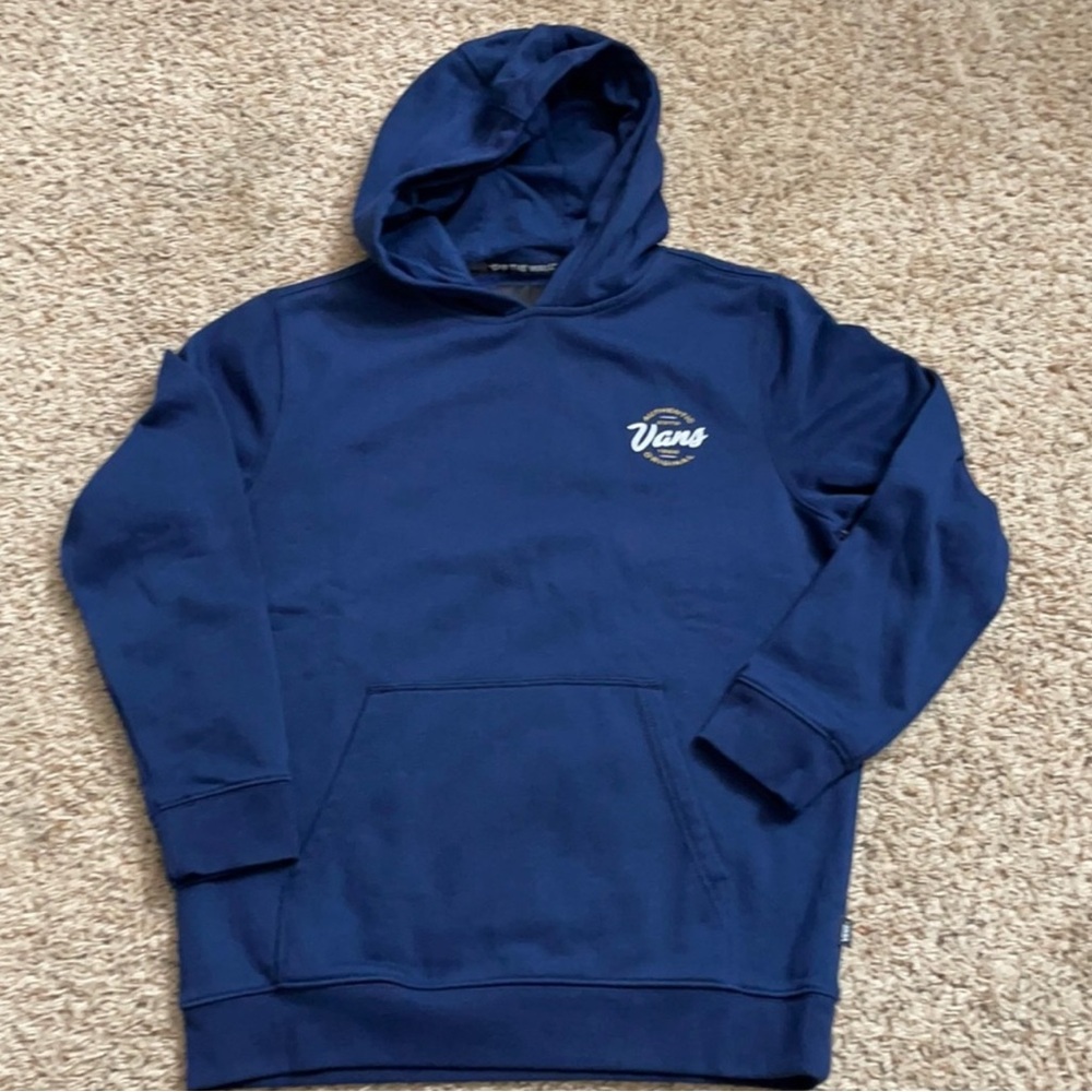Vans men’s navy blue pull over hoodie size medium